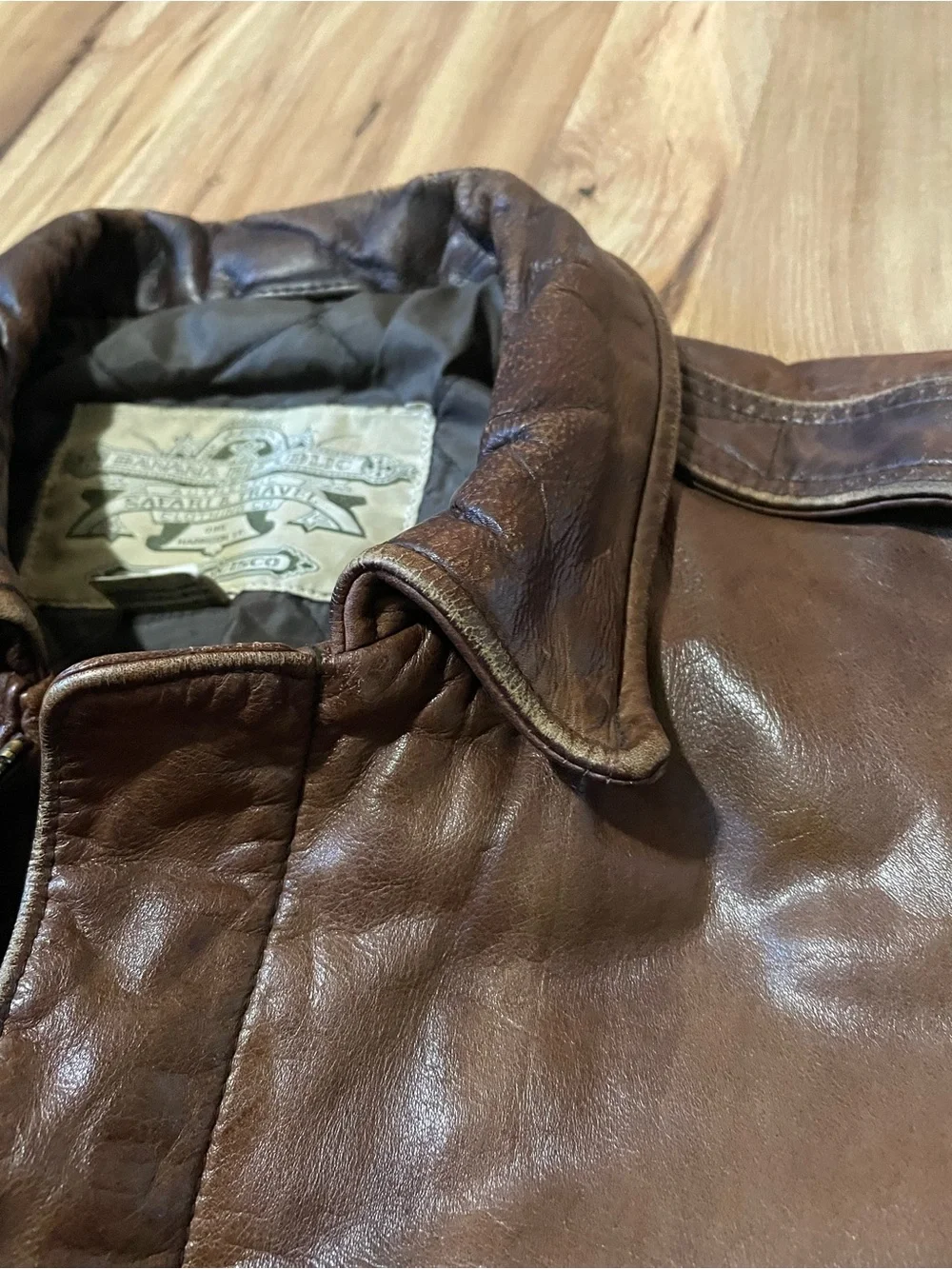 Vintage 80s Banana Republic A-2 Leather Jacket One Harrison St San Francisco 38